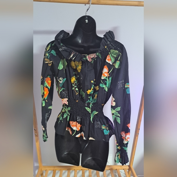 Adam Lippes smocked waist top - Picture 5 of 9